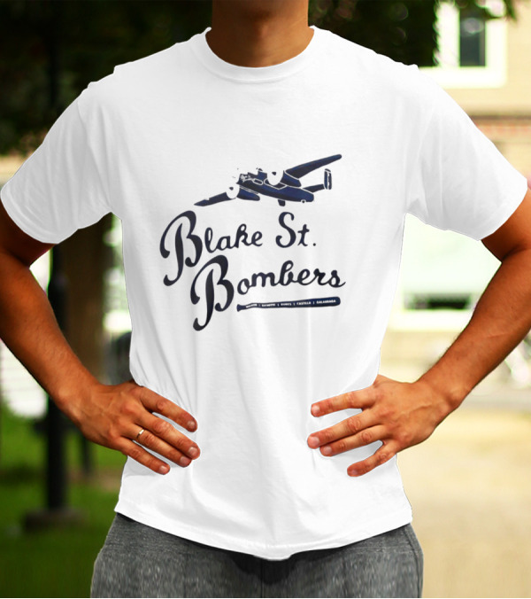 Blake St Bombers Airplane And Baseball Bat T-Shirt