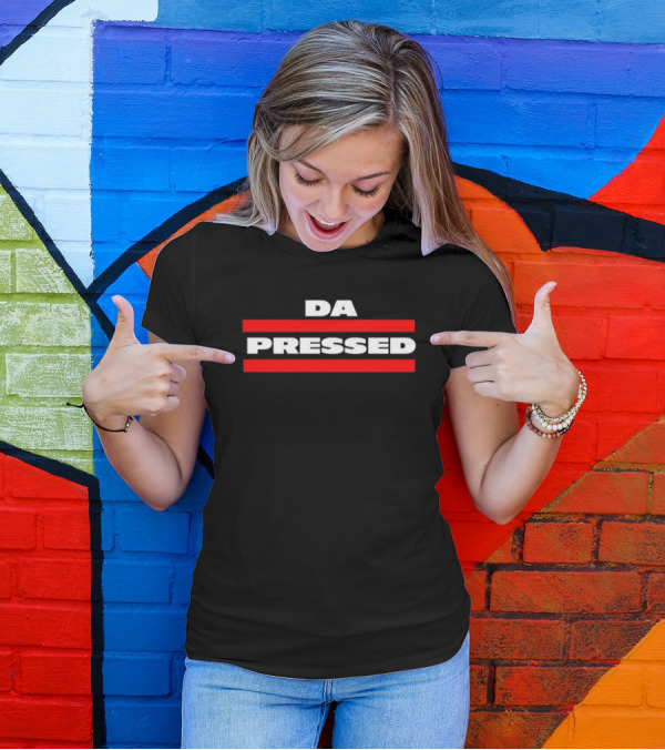 DA PRESSED Parody With Vintage Red And White Bars T-Shirt