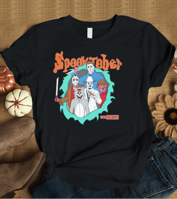 Spooktober With The Boys Horror Movies T-Shirt