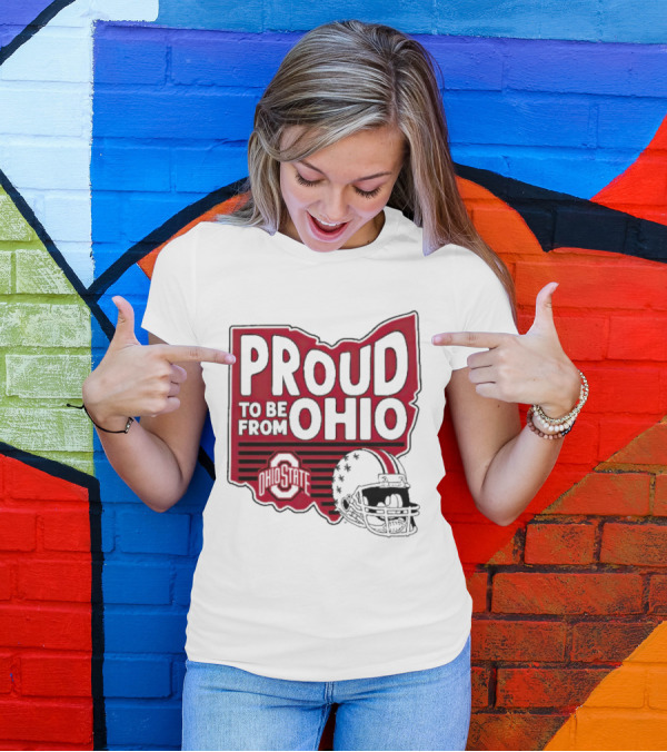 Proud To Be From Ohio State Buckeyes Football Helmet T-Shirt