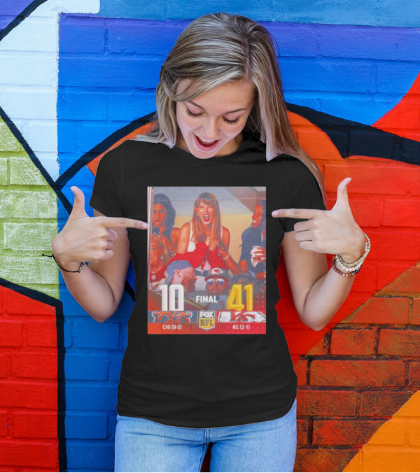 Taylor's Excitement In Travis Kelce Suite At Kansas City Chiefs Game Victory Over Chicago T-Shirt