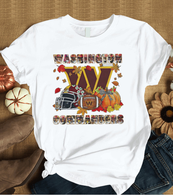 Washington Commanders Fall Helmet Football Pumpkin T-Shirt