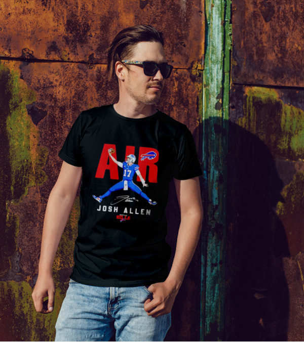 Buffalo Bills Air Josh Allen 17 Signature Football T-Shirt