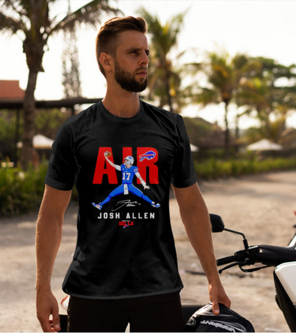 Buffalo Bills Air Josh Allen 17 Signature Football T-Shirt