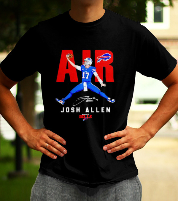 Buffalo Bills Air Josh Allen 17 Signature Football T-Shirt
