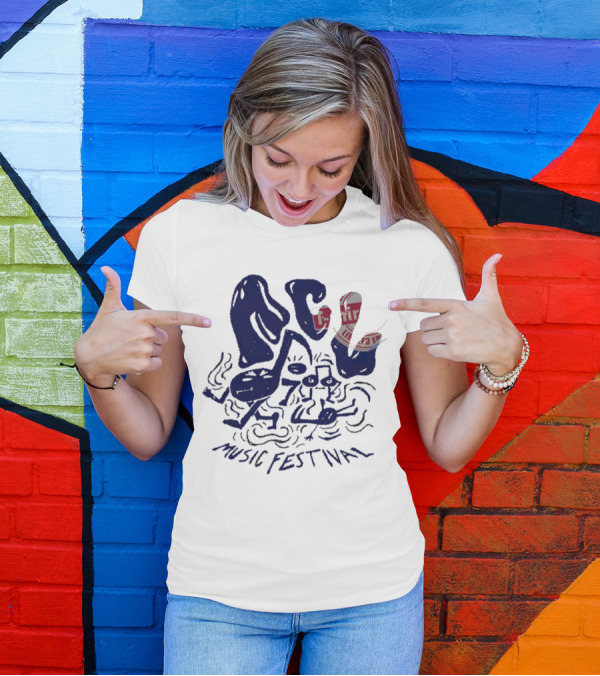 ACL Music Festival Flamingo Character Style Merch T-Shirt