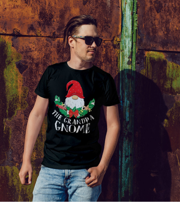 The Grandpa Gnome Funny Matching Family Christmas Party T-Shirt