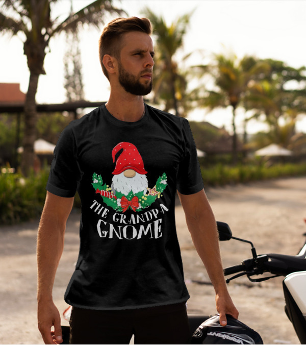 The Grandpa Gnome Funny Matching Family Christmas Party T-Shirt