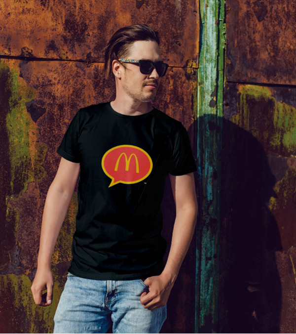 McDonald's 90s Logo In Retro Speech Bubble T-Shirt