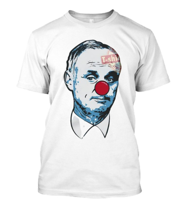 Men’s Rob Manfred Clown Parody With Red Nose And T-Shirt Label T-Shirt