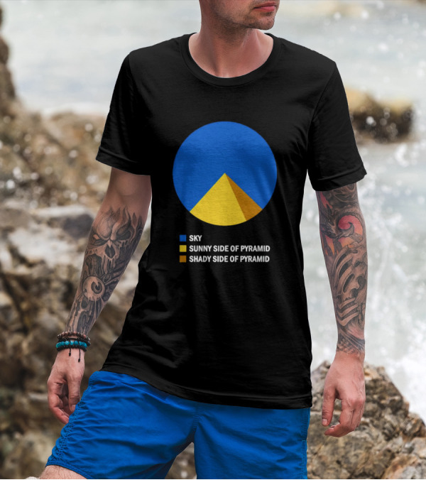 Sky Sunny Side Of Pyramid Shady Side Of Pyramid Chart Circle T-Shirt