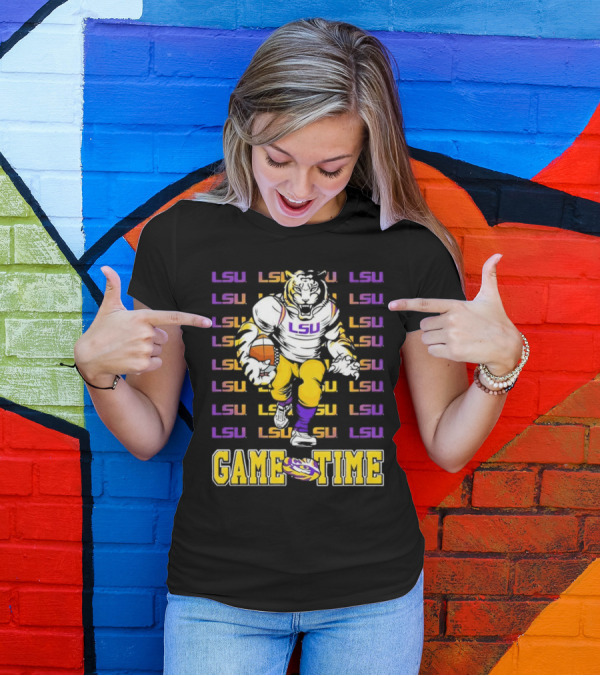 LSU Tigers Game Time Football T-Shirt
