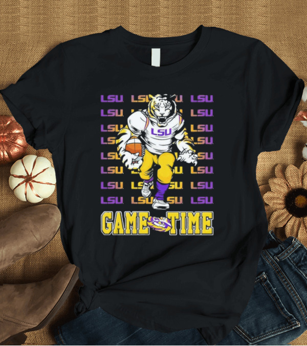 LSU Tigers Game Time Football T-Shirt