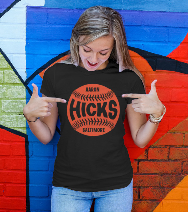 Aaron Hicks Baltimore Baseball Iconic Circular T-Shirt