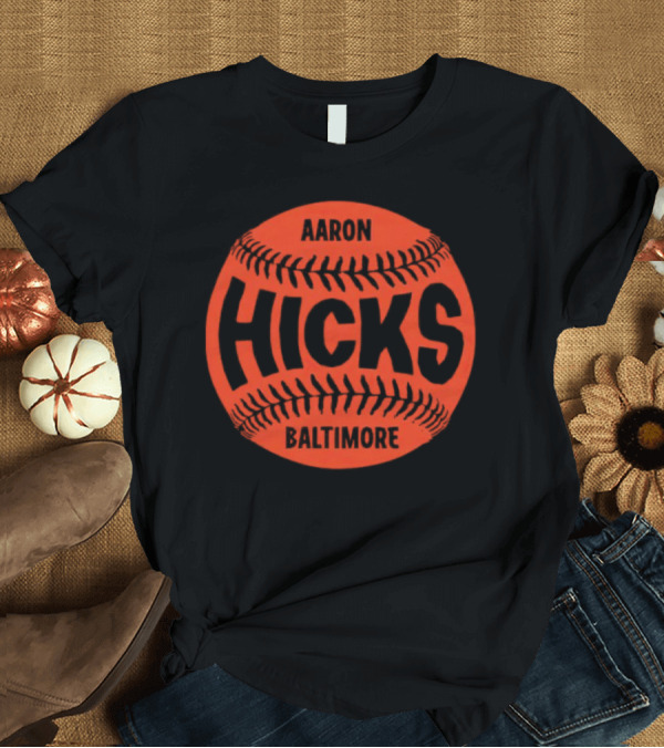 Aaron Hicks Baltimore Baseball Iconic Circular T-Shirt