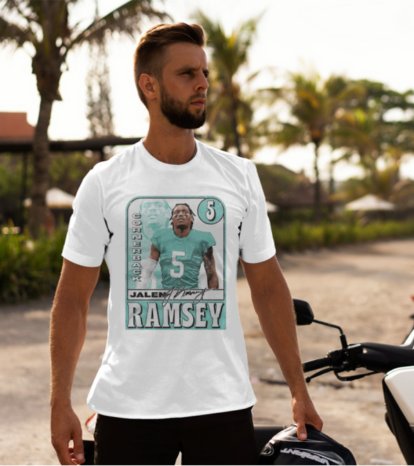 Jalen Ramsey Cornerback 5 Miami Card T-Shirt