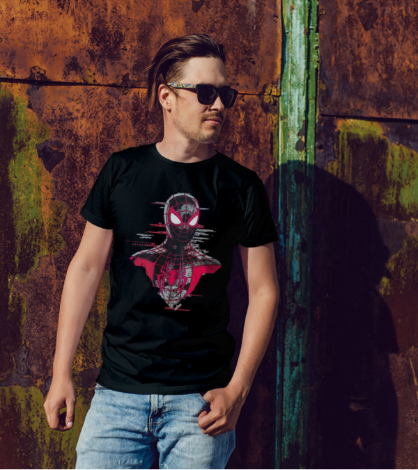 Spider-Man Miles Morales Marvel Glitch T-Shirt