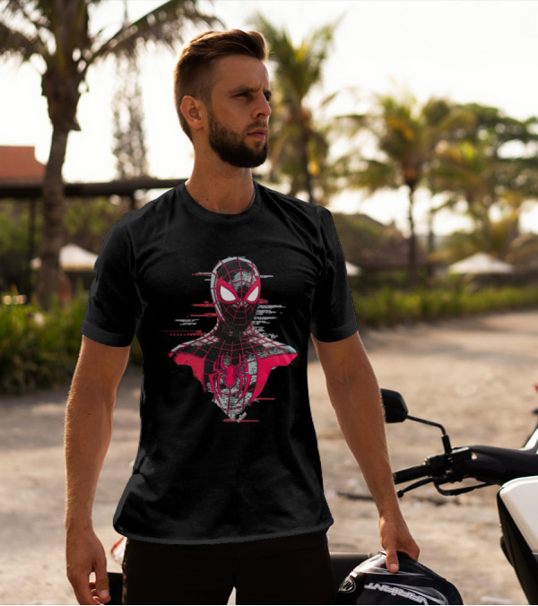Spider-Man Miles Morales Marvel Glitch T-Shirt
