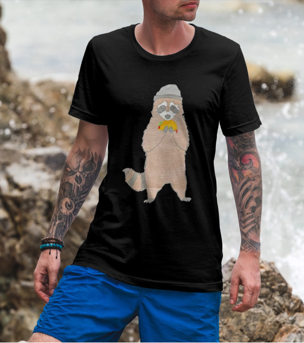 Mischievous Raccoon Eating Taco Bandit T-Shirt