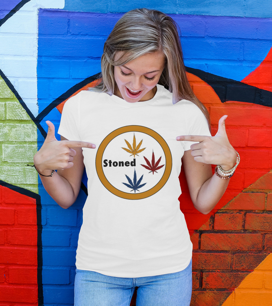 Pittsburgh Steelers Stoned Marijuana Leaf T-Shirt
