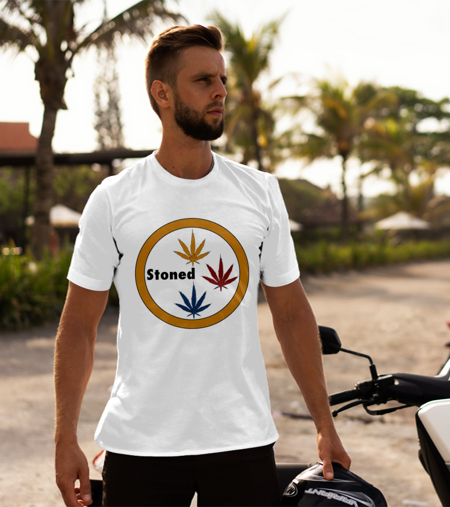 Pittsburgh Steelers Stoned Marijuana Leaf T-Shirt