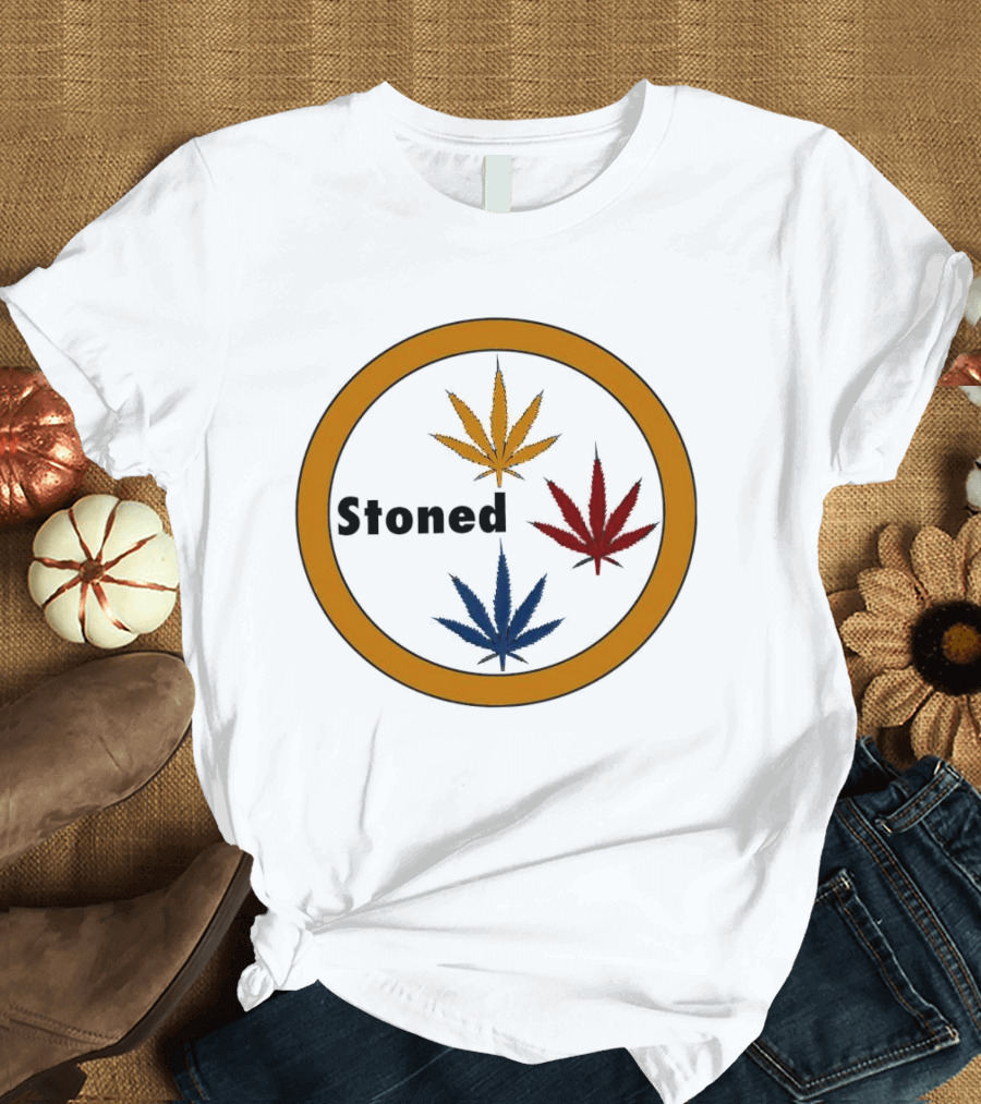 Pittsburgh Steelers Stoned Marijuana Leaf T-Shirt