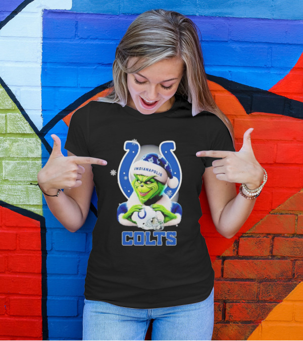 Grinch Indianapolis Colts Christmas Decor T-Shirt