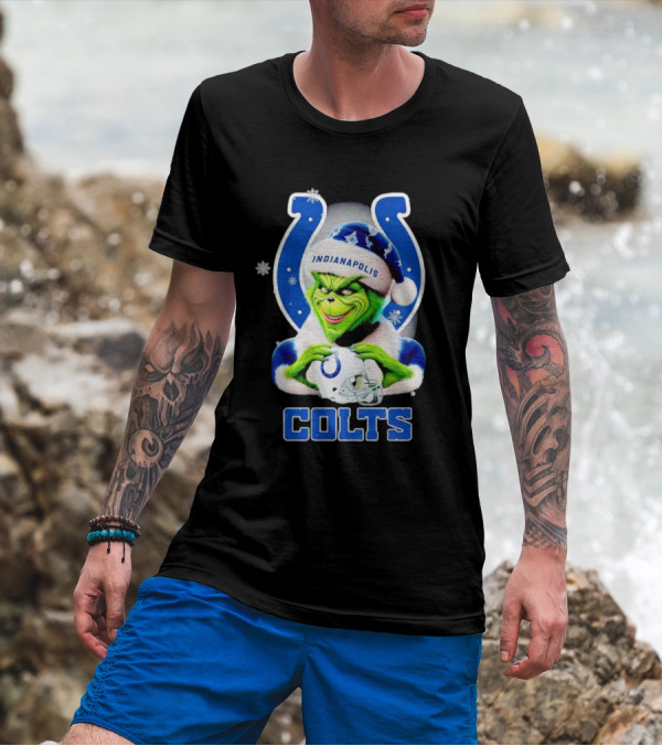 Grinch Indianapolis Colts Christmas Decor T-Shirt