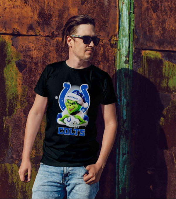 Grinch Indianapolis Colts Christmas Decor T-Shirt