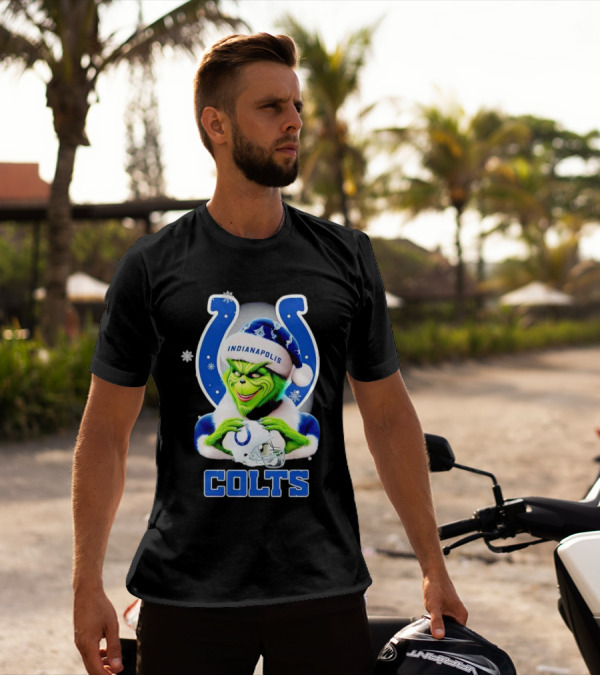 Grinch Indianapolis Colts Christmas Decor T-Shirt