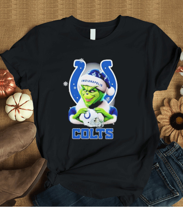 Grinch Indianapolis Colts Christmas Decor T-Shirt