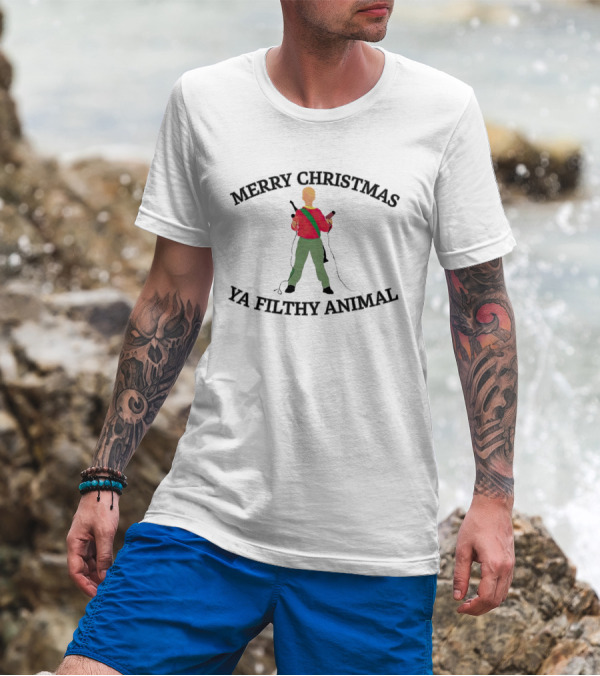 Merry Christmas Ya Filthy Animal Kevin McCallister Home Alone T-Shirt
