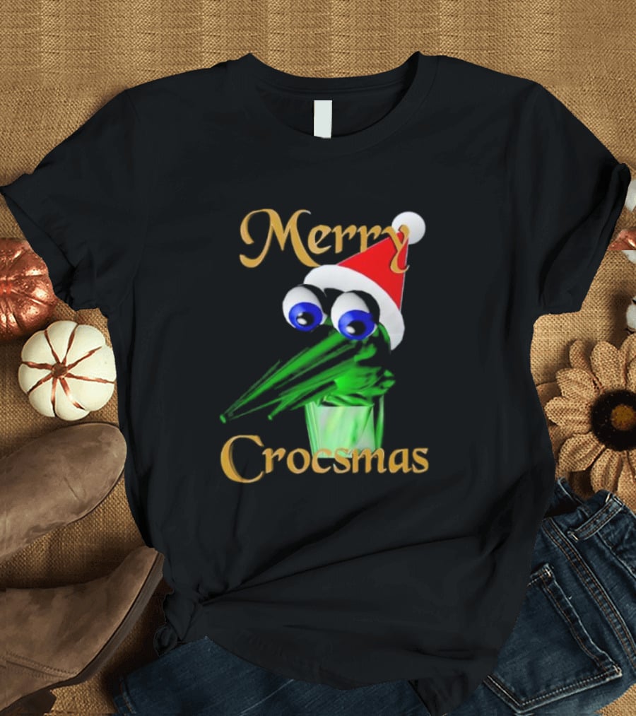 Merry Crocsmash Kekcroc Christmas Santa Hat T-Shirt