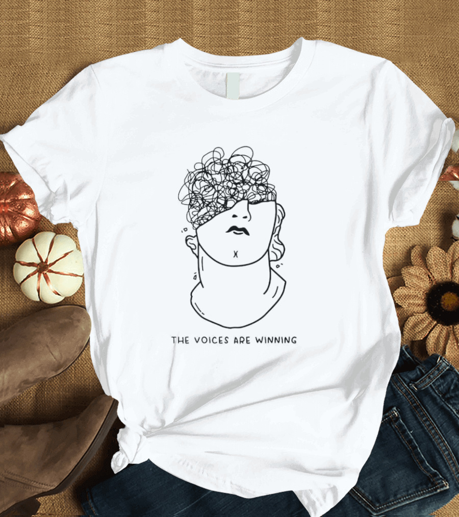 The Voices Are Winning Scribble Head T-Shirt