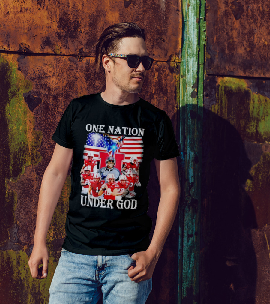 USA Flag One Nation Under God NC State Wolfpack Football Team Players T-Shirt