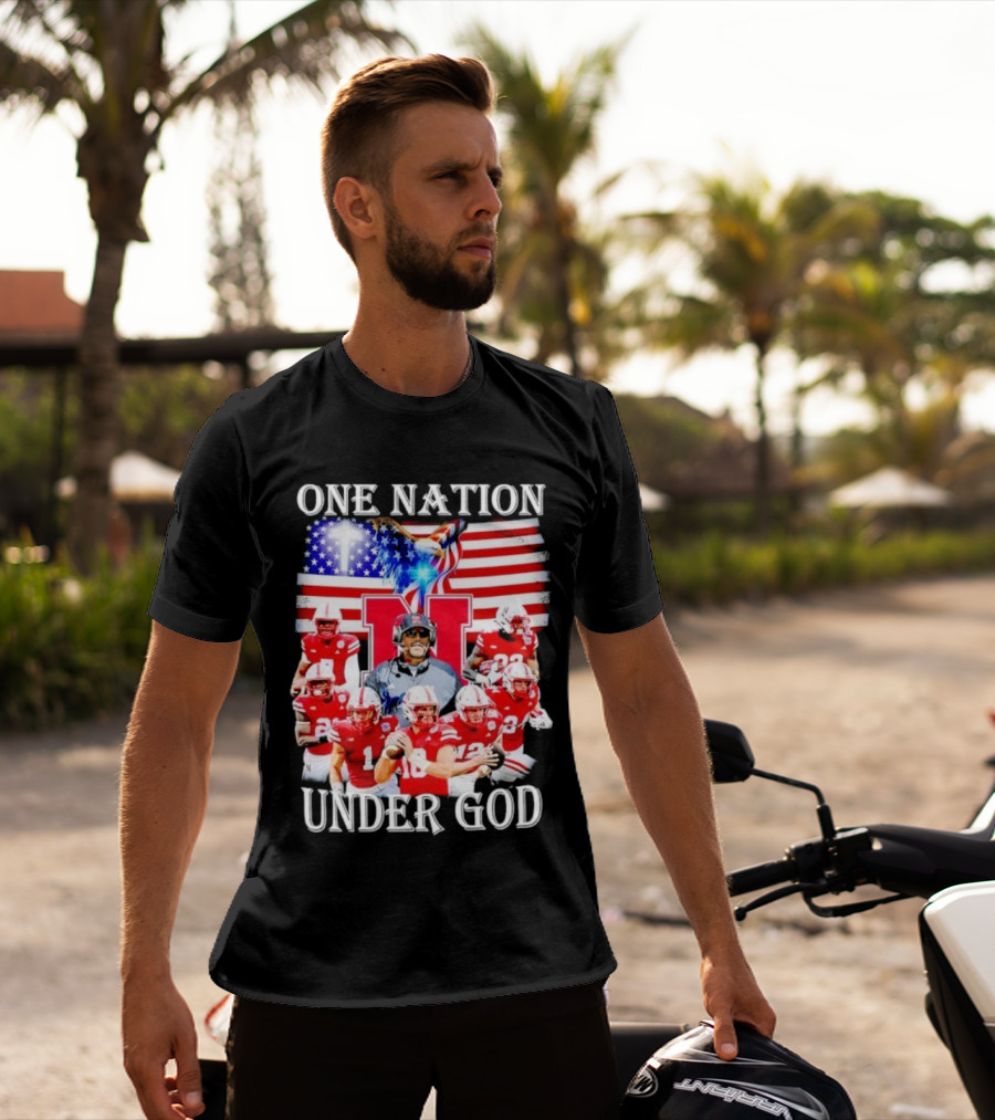 USA Flag One Nation Under God NC State Wolfpack Football Team Players T-Shirt
