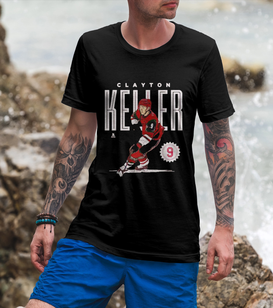CLAYTON KELLER ARIZONA NUMBER 9 HOCKEY PLAYER T-Shirt