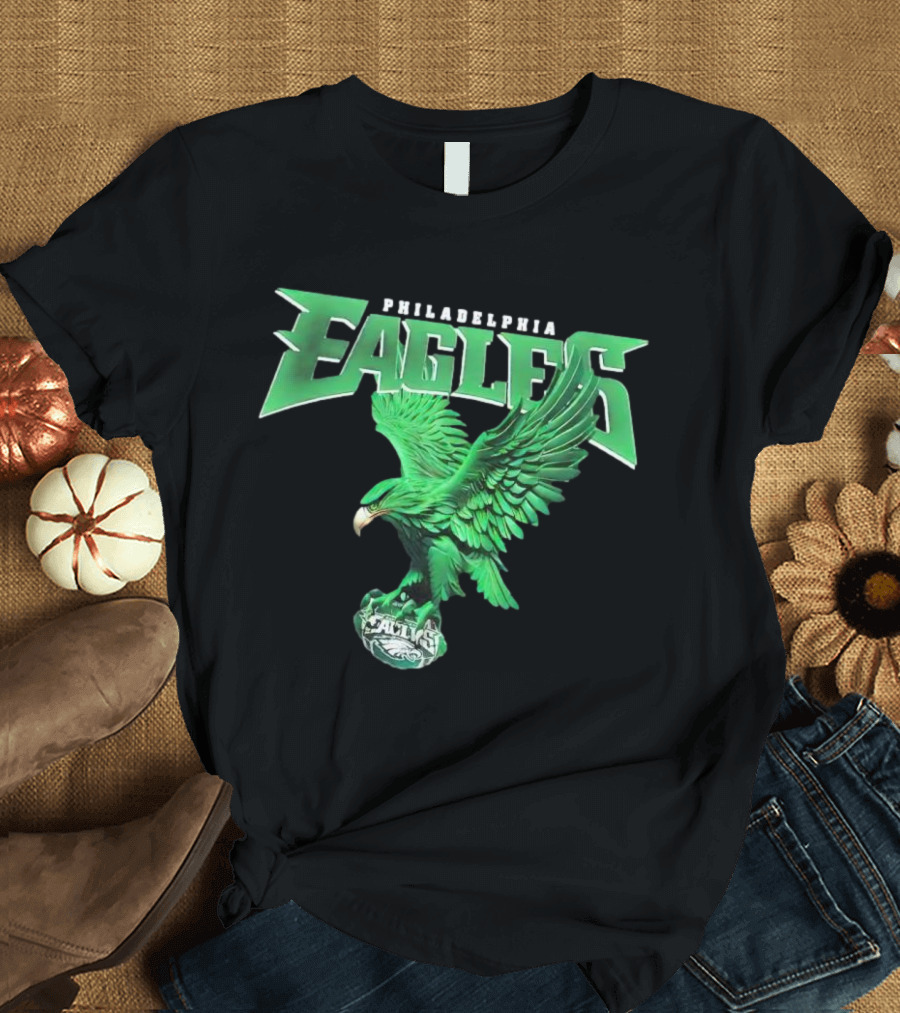 Philadelphia Eagles Green Soaring Eagle T-Shirt