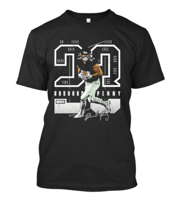 Rashaad Penny 23 NFLPA Philadelphia Football Signature T-Shirt