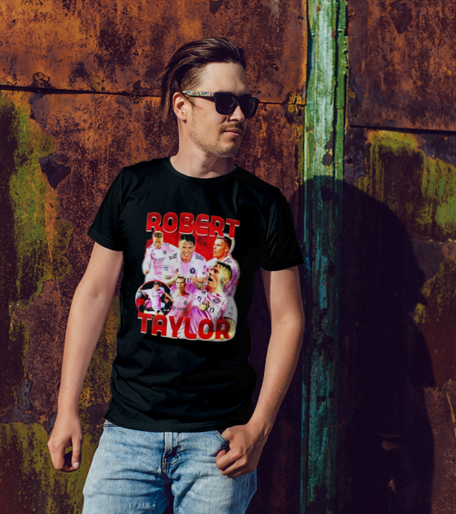 Robert Taylor Inter Miami CF Bootleg Style Collage T-Shirt