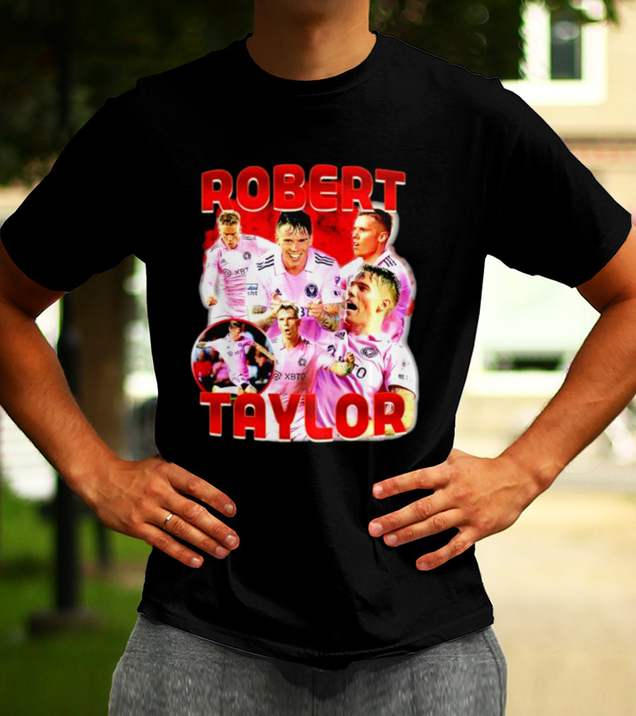 Robert Taylor Inter Miami CF Bootleg Style Collage T-Shirt