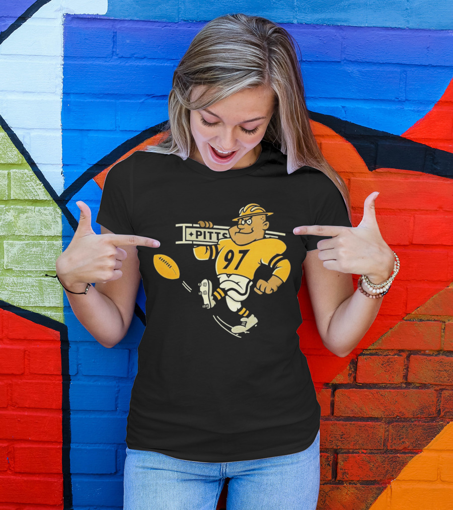 Steely McBeam Pittsburgh Steelers 97 PITT Caricature T-Shirt