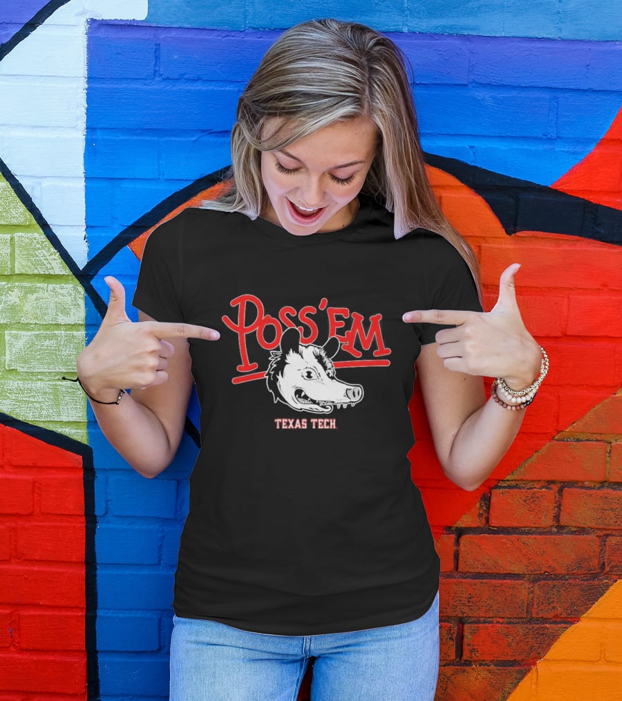 Texas Tech Poss 'Em Rally Possum Football T-Shirt