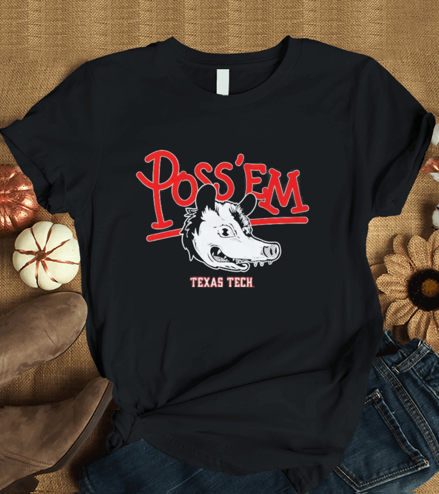 Texas Tech Poss 'Em Rally Possum Football T-Shirt