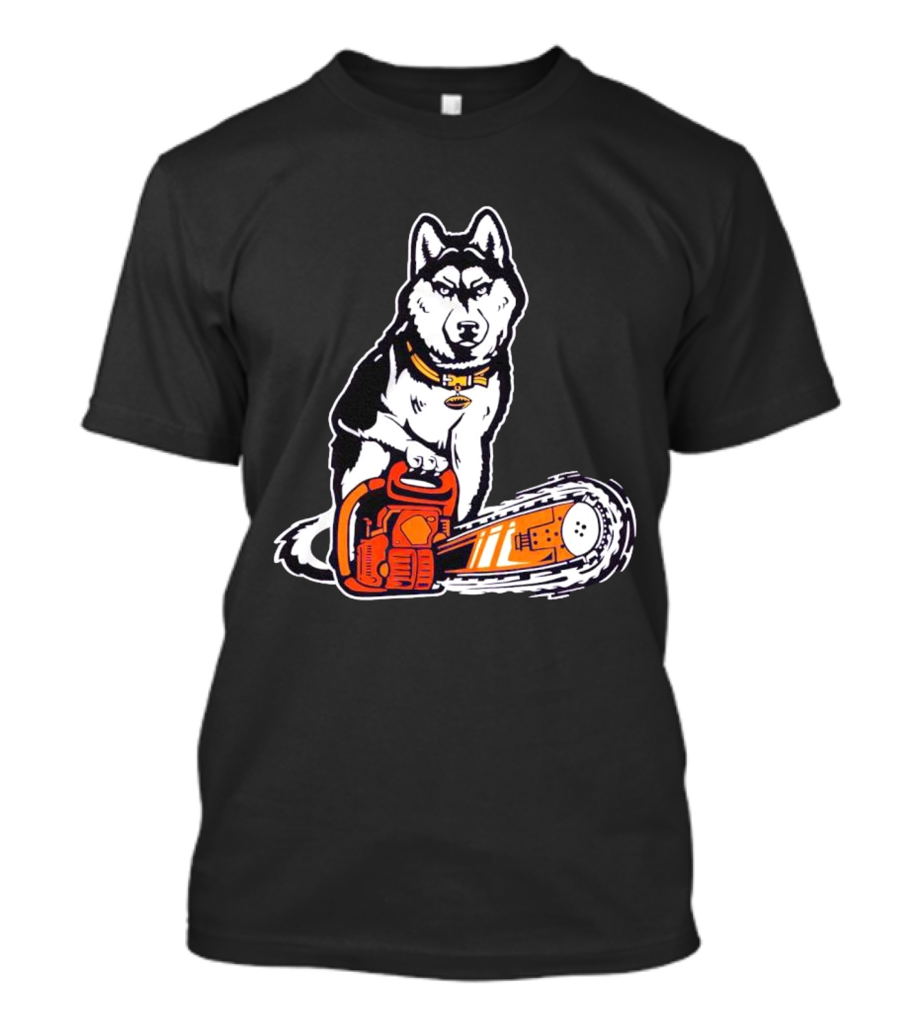 Washington Huskies Beaver Buster Chainsaw Dog T-Shirt