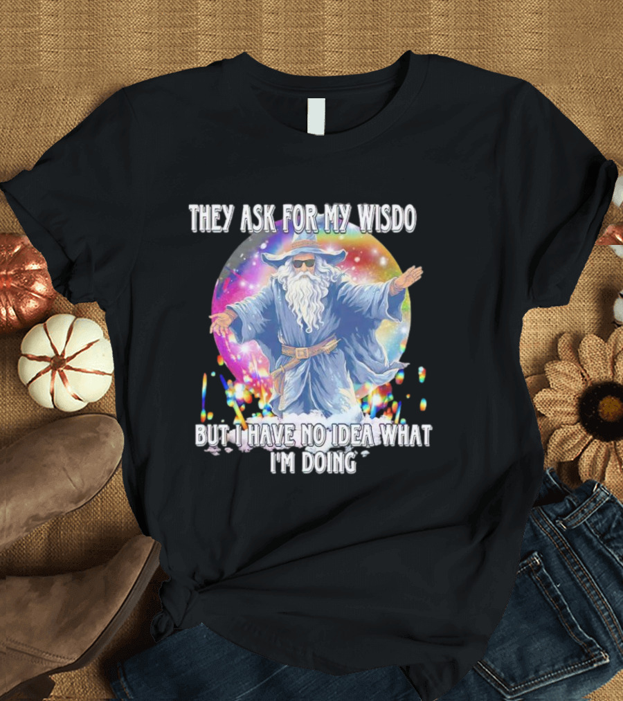 They Ask For My Wisdom But I Have No Idea What I'm Doing Wizard T-Shirt