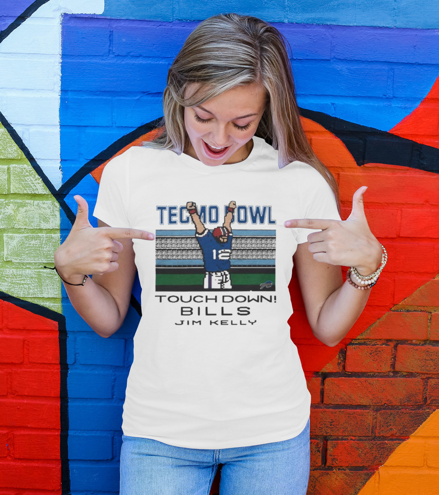 Tecmo Bowl Touch Down Bills Jim Kelly T-Shirt