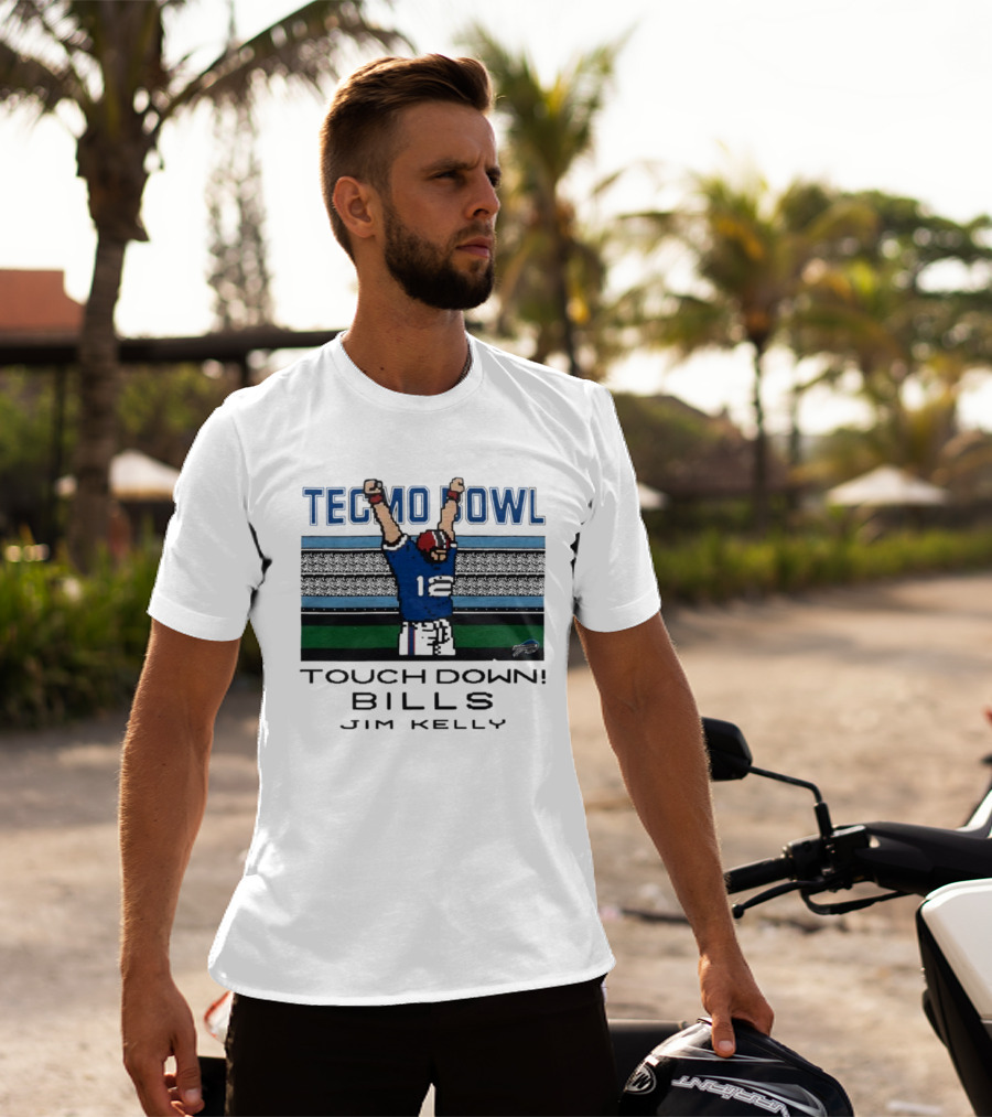 Tecmo Bowl Touch Down Bills Jim Kelly T-Shirt