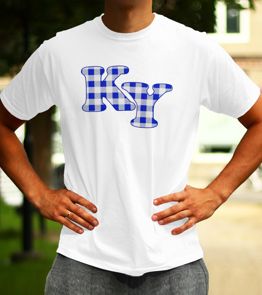 KY Blue Buffalo Plaid Pattern Kentucky T-Shirt