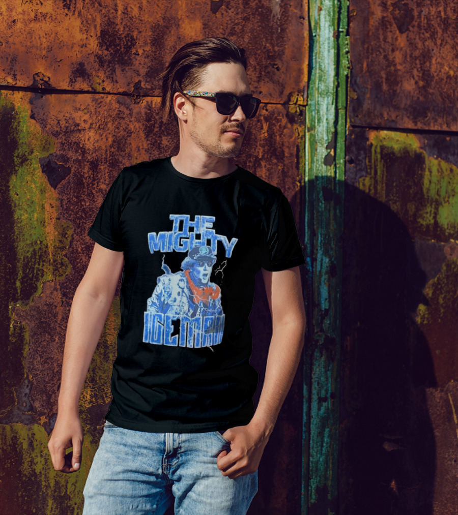 The Mighty Ice Man Electrifying Blue Lightning T-Shirt